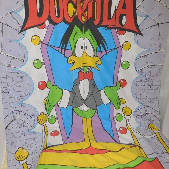 Vintage 1988 Count Duckula Twin Duvet Cover British Cartoon - Picture 4 of 8